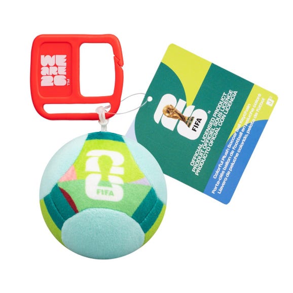 FIFA 3" Plush Soccer Ball Keychain Asst