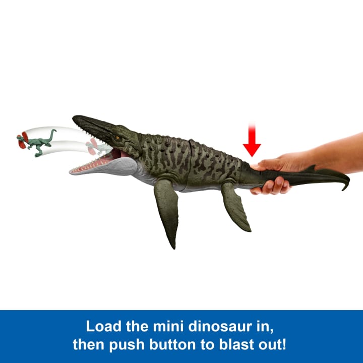 Jurrasic World Rebirth Bite N Blast Mosasaurus