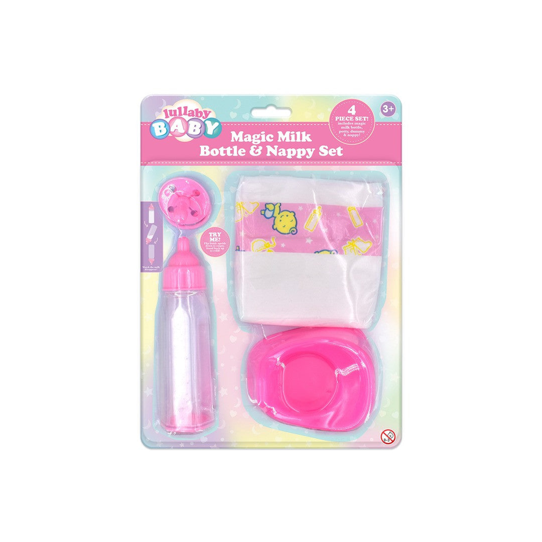 4pc Nappy And Feeding Bottle Set