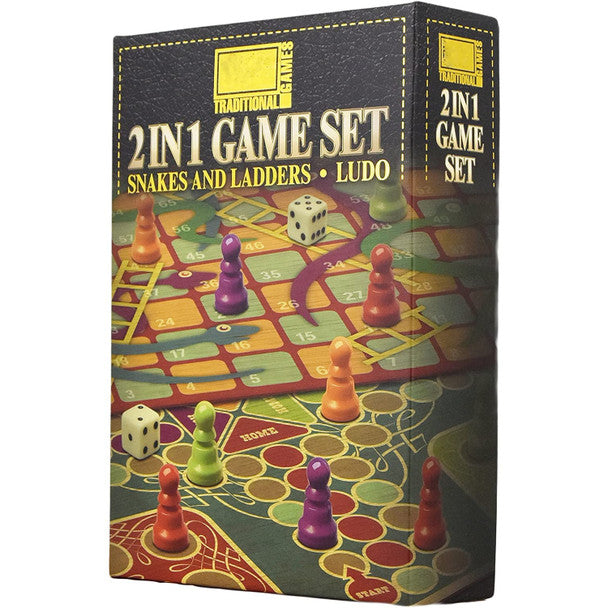 2 In 1 Snakes & Ladders & Ludo Game Set