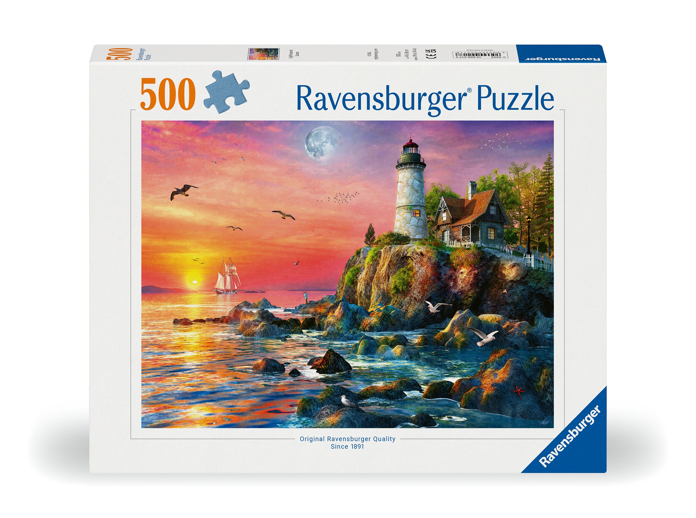 Ravensburger Lighthouse at Sunset 500 Piece Jigsaw Puzzle