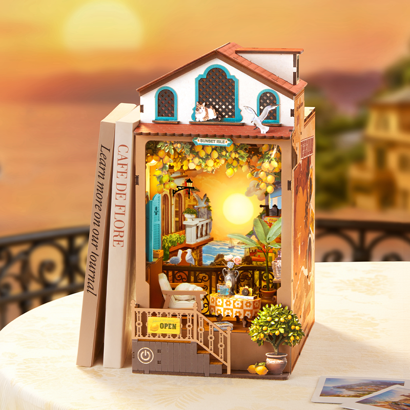 Rolife Sunset Isle DIY Book Nook Kit