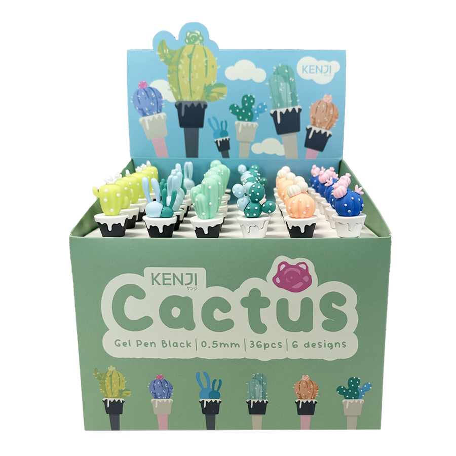 Kiyomi Big Head Cactus Gel Pen Asst