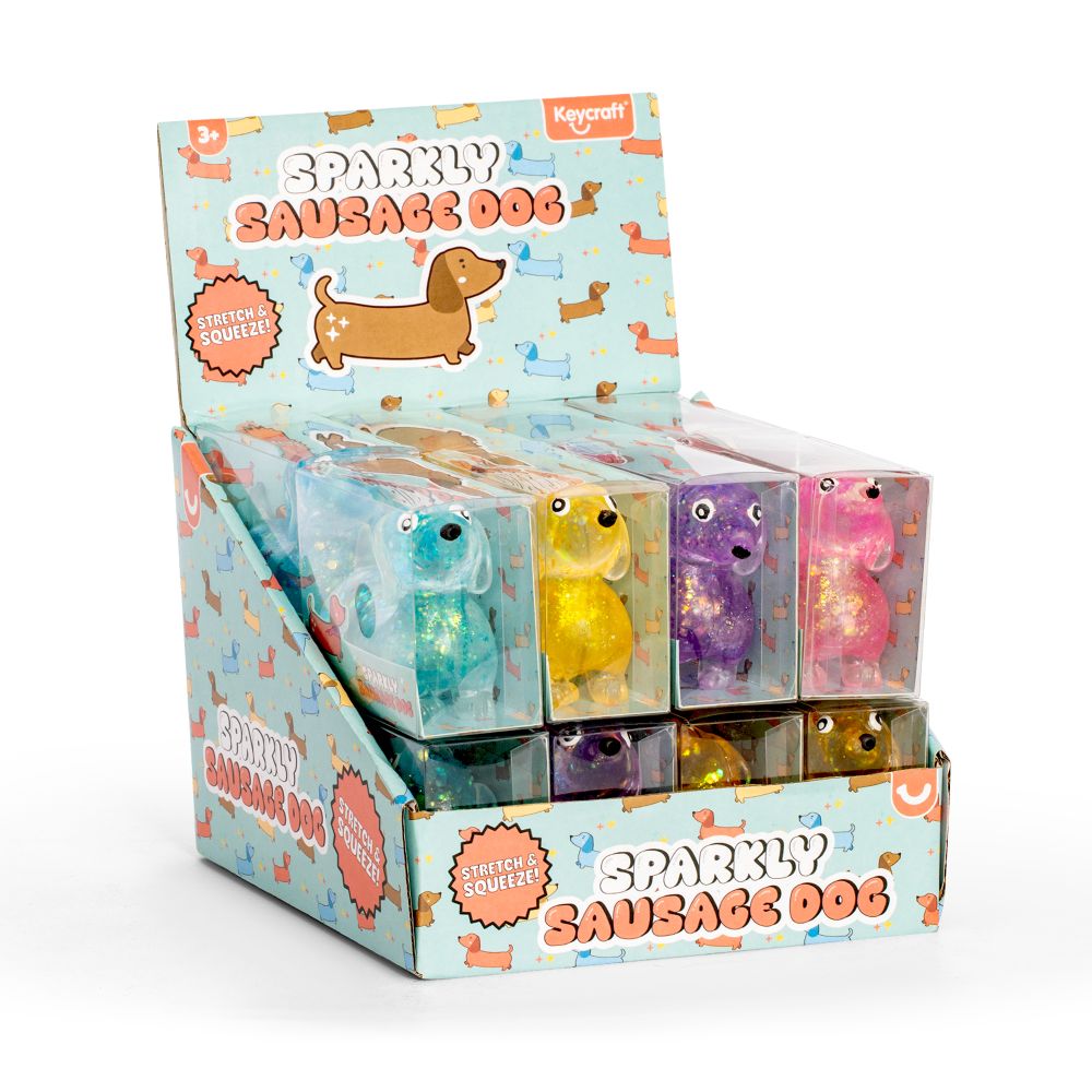 Keycraft Sparkly Sugar Maltose Squishy Sausage Dog