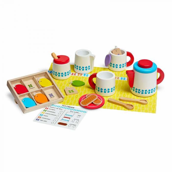 Melissa & Doug Wooden Steep & Serve Tea Set
