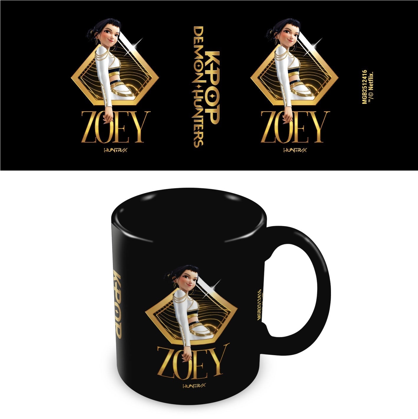 K-Pop Demon Hunters Golden Zoey Black Pod Mug