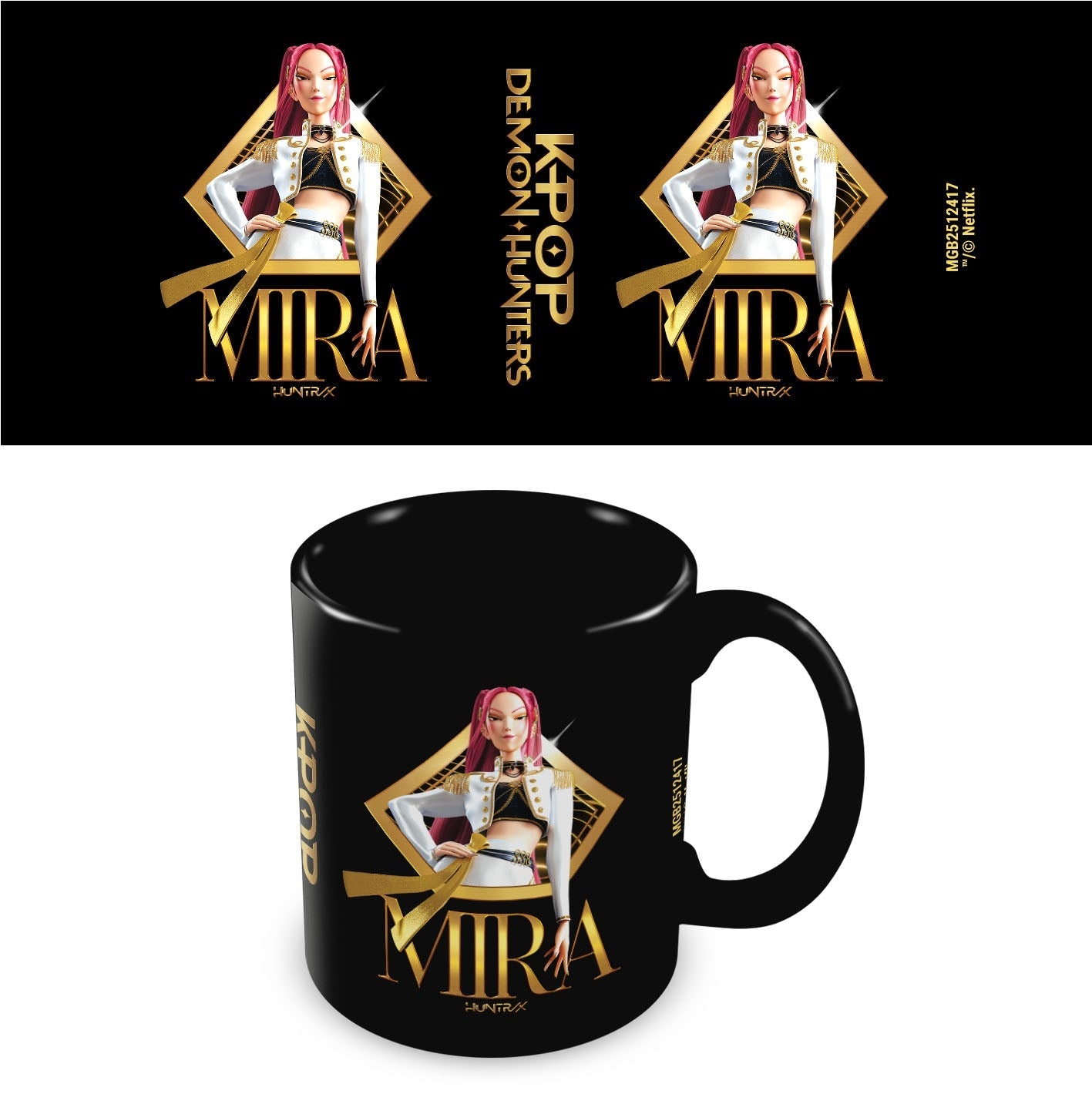 K-Pop Demon Hunters (Golden Mira) Black Pod Mug
