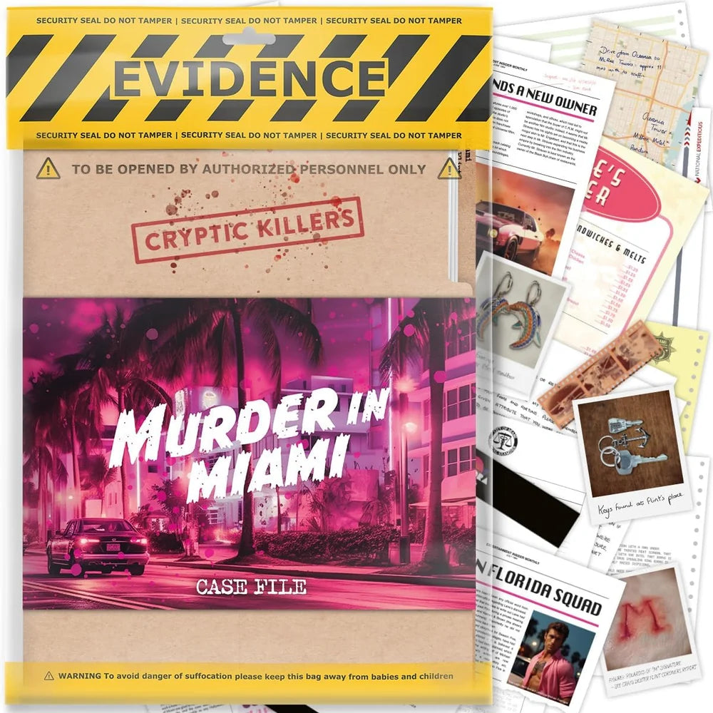 Cryptic Killers Murder in Miami Murder Mystery Game