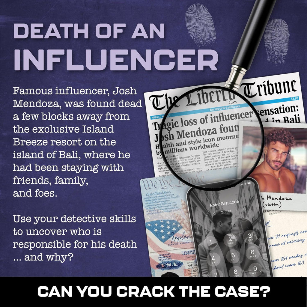 Murder Mystery Cases Death of an Influencer Game