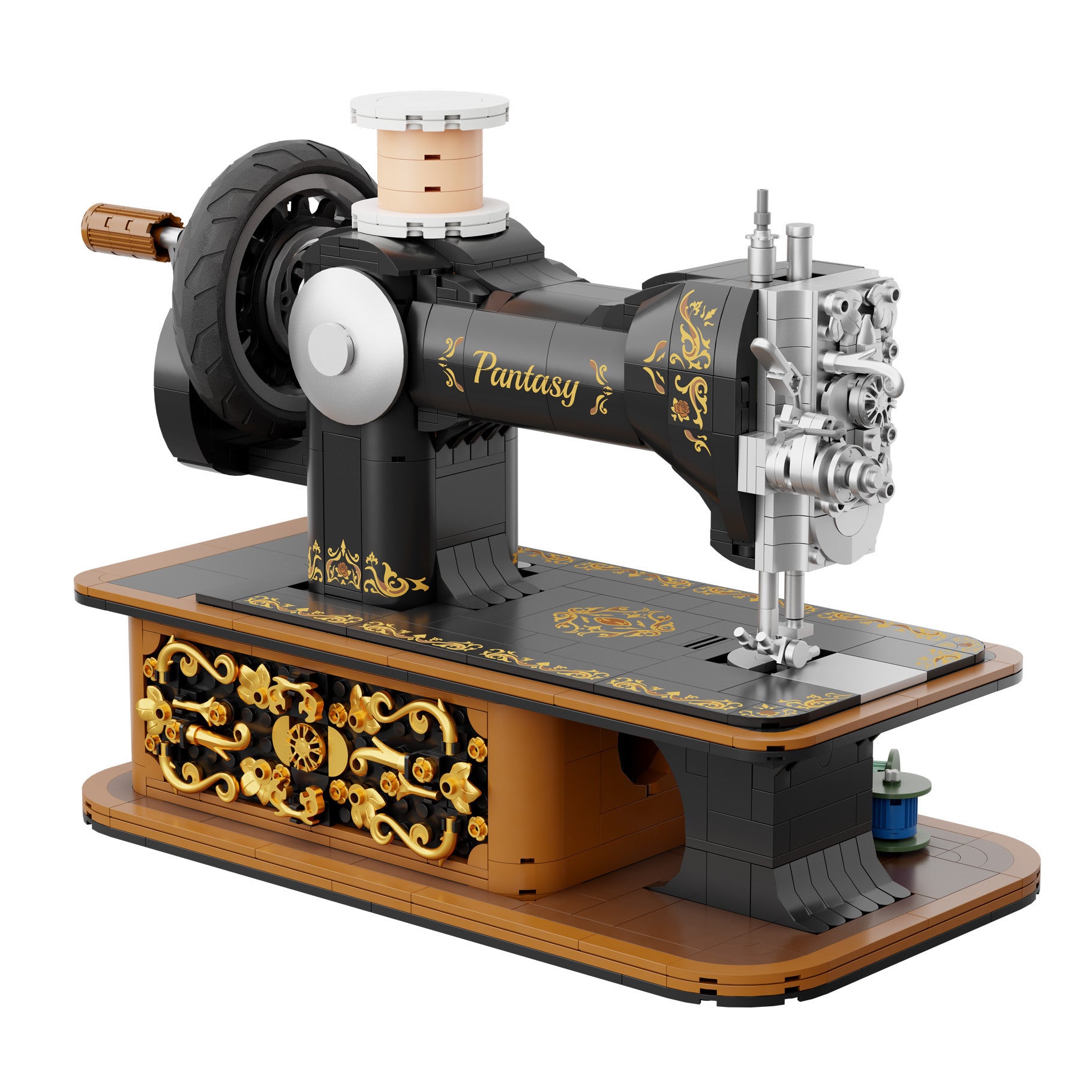 Pantasy Antique Hand Crank Sewing Machine Building Set 1360 Pieces