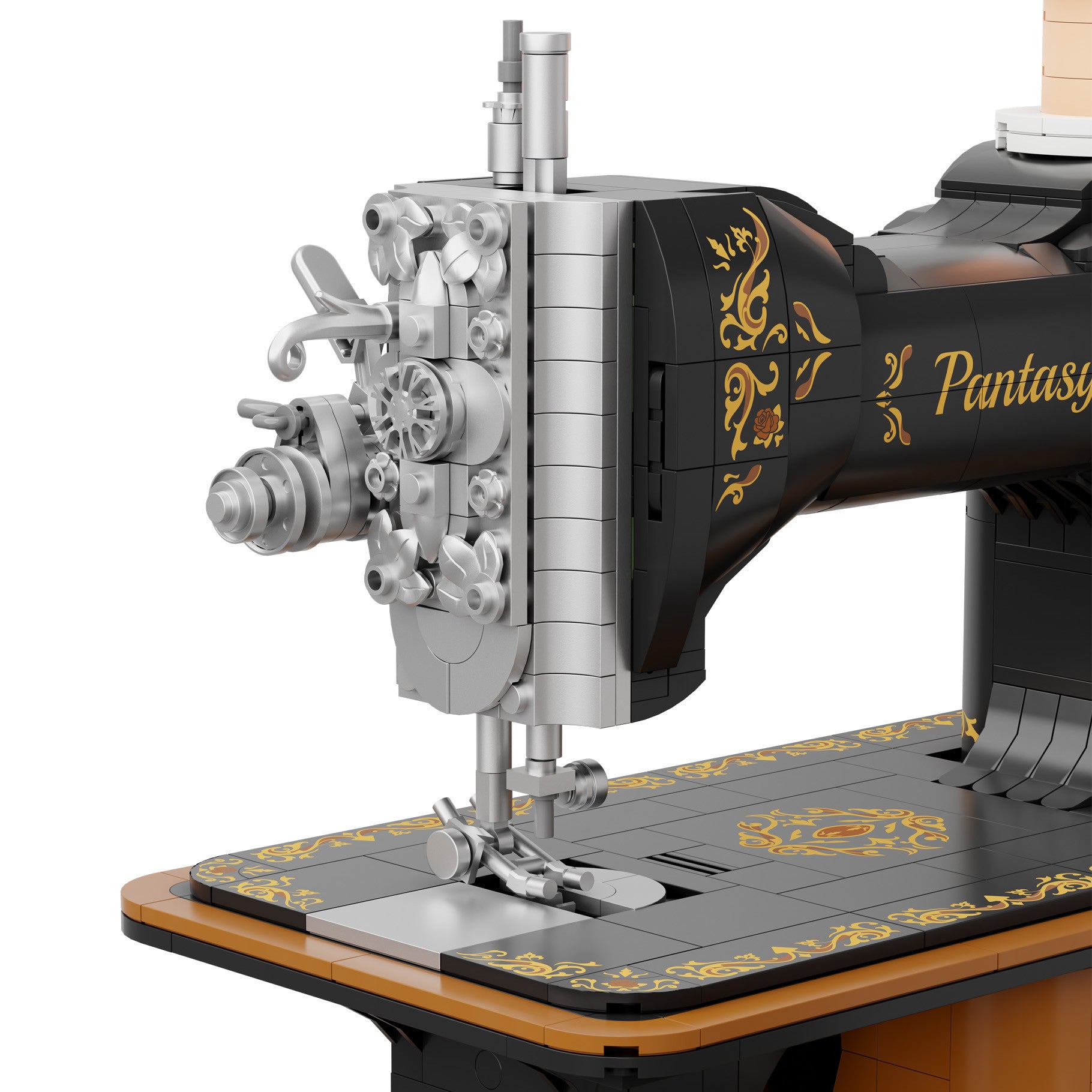 Pantasy Antique Hand Crank Sewing Machine Building Set 1360 Pieces