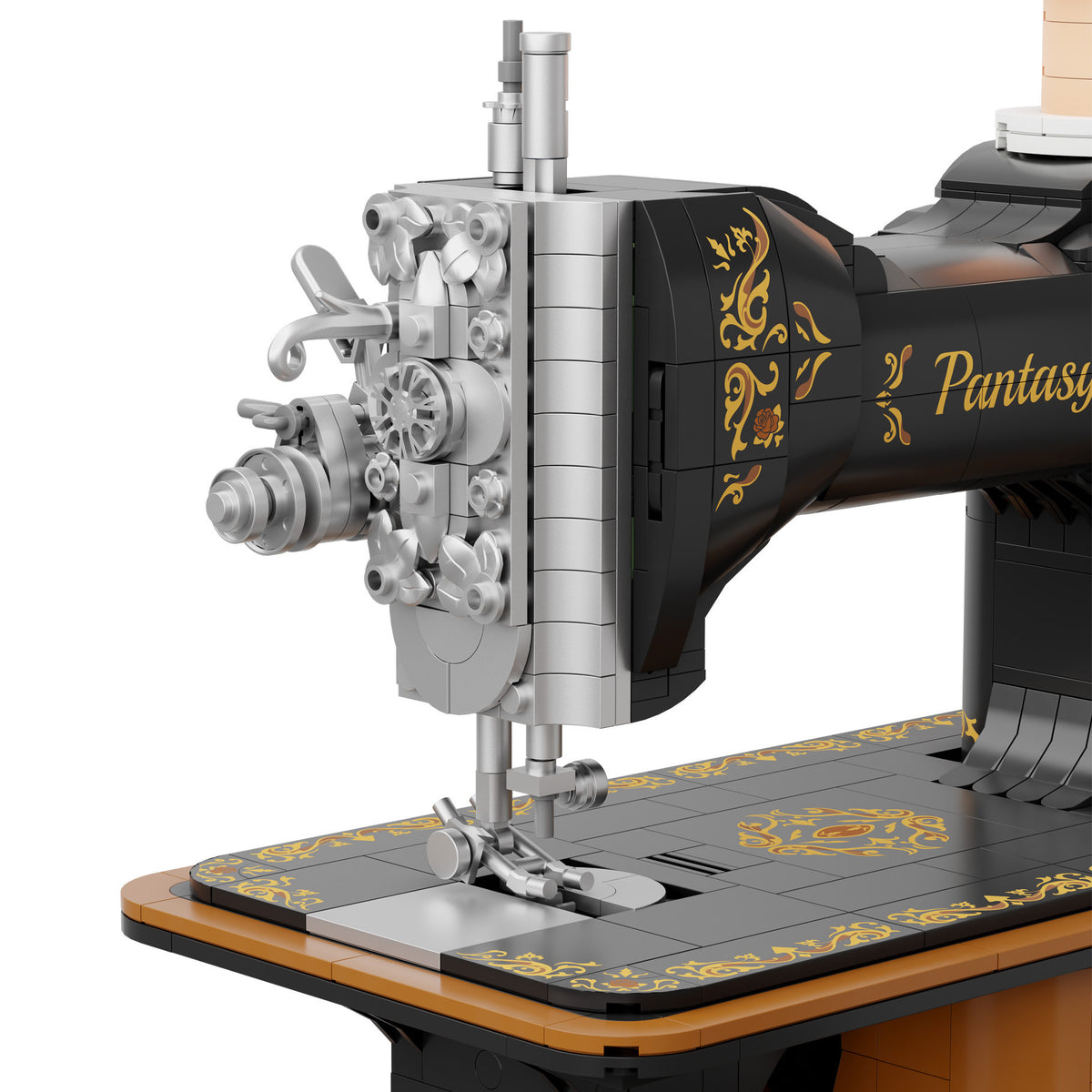 Pantasy Antique Hand Crank Sewing Machine Building Set 1360 Pieces