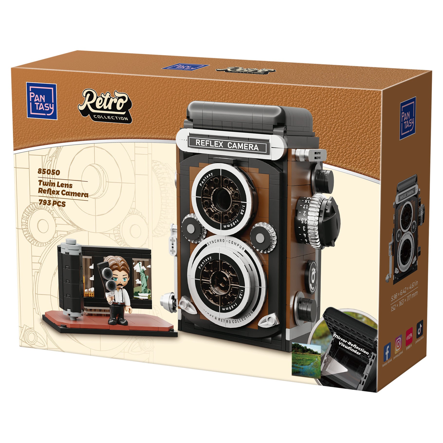 Pantasy Retro Twin Lens Reflex Camera Building Set 793 Pieces