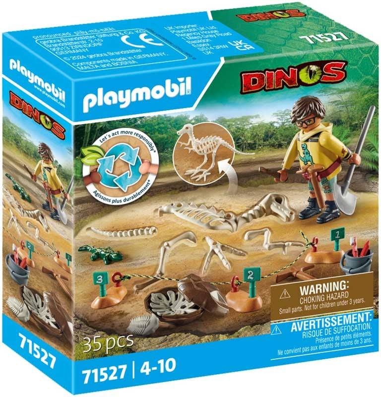 PLAYMOBIL 71527 Dinos Archaeological Dig with Dino Skeleton