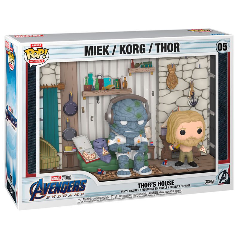 Funko POP! Moment Deluxe: Marvel Avengers Endgame - Thor’s House (Miek / Korg / Thor) 3-Pack