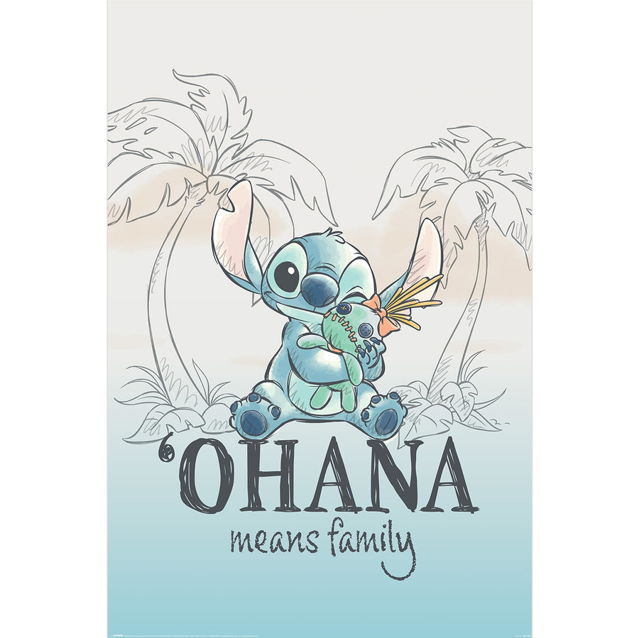Stitch (Ohana Means Family) Maxi Poster