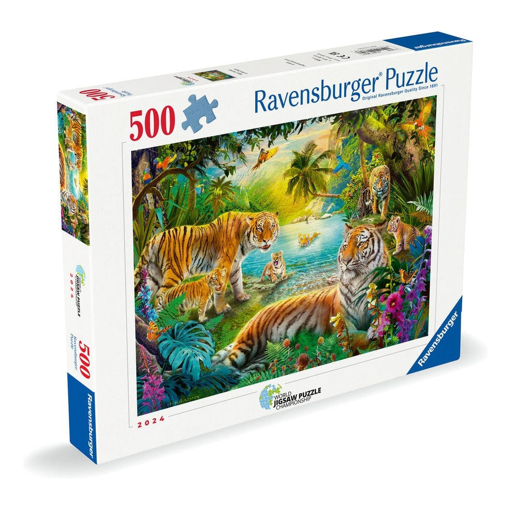 Tiger Family in the Oasis 500pc Puzzle