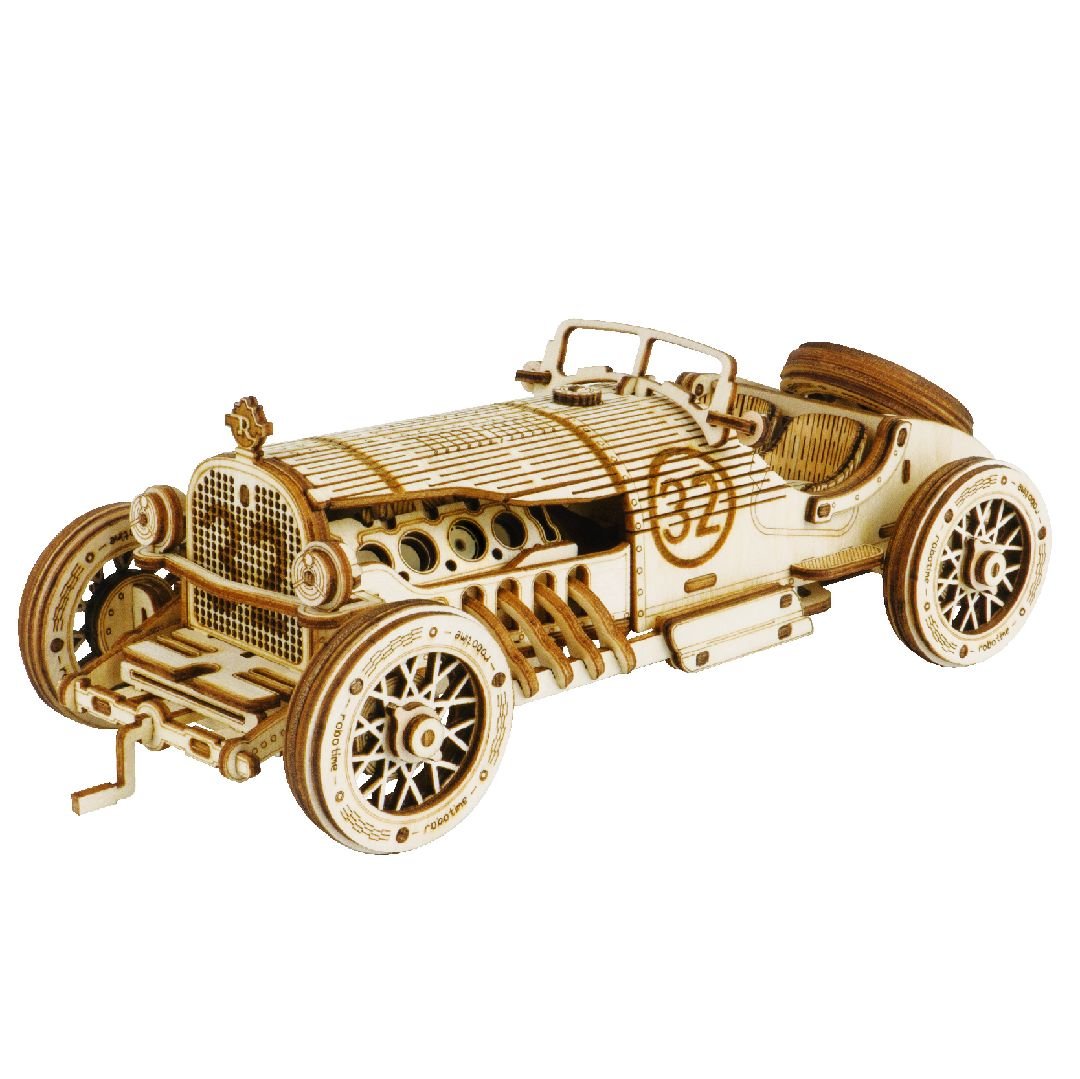 Rokr Grand Prix Car 3D wooden puzzle Model Kit