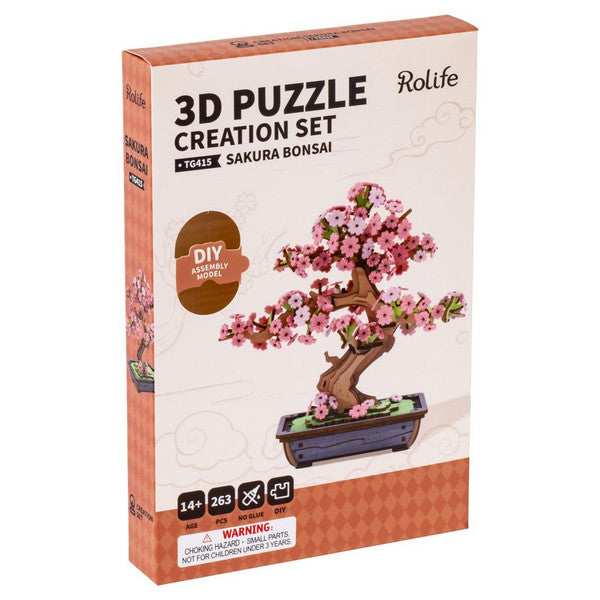 Rolife Sakura Bonsai Wooden Model Kit