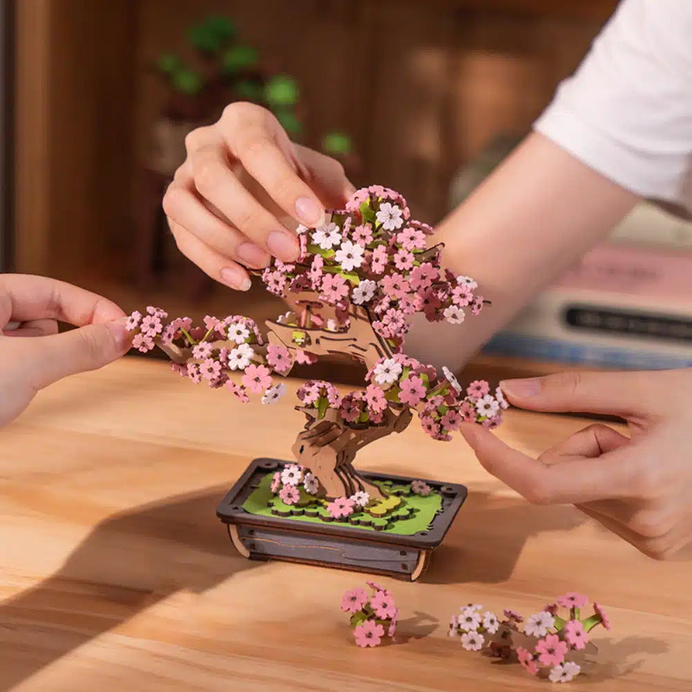 Rolife Sakura Bonsai Wooden Model Kit