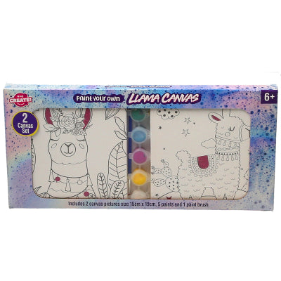 2pc Paint Your Own Llama Canvas