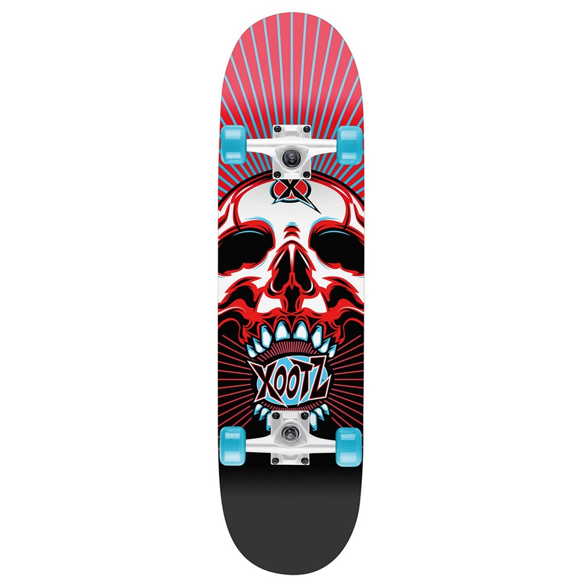 Xoo Doublekick 31" Skateboard Skull