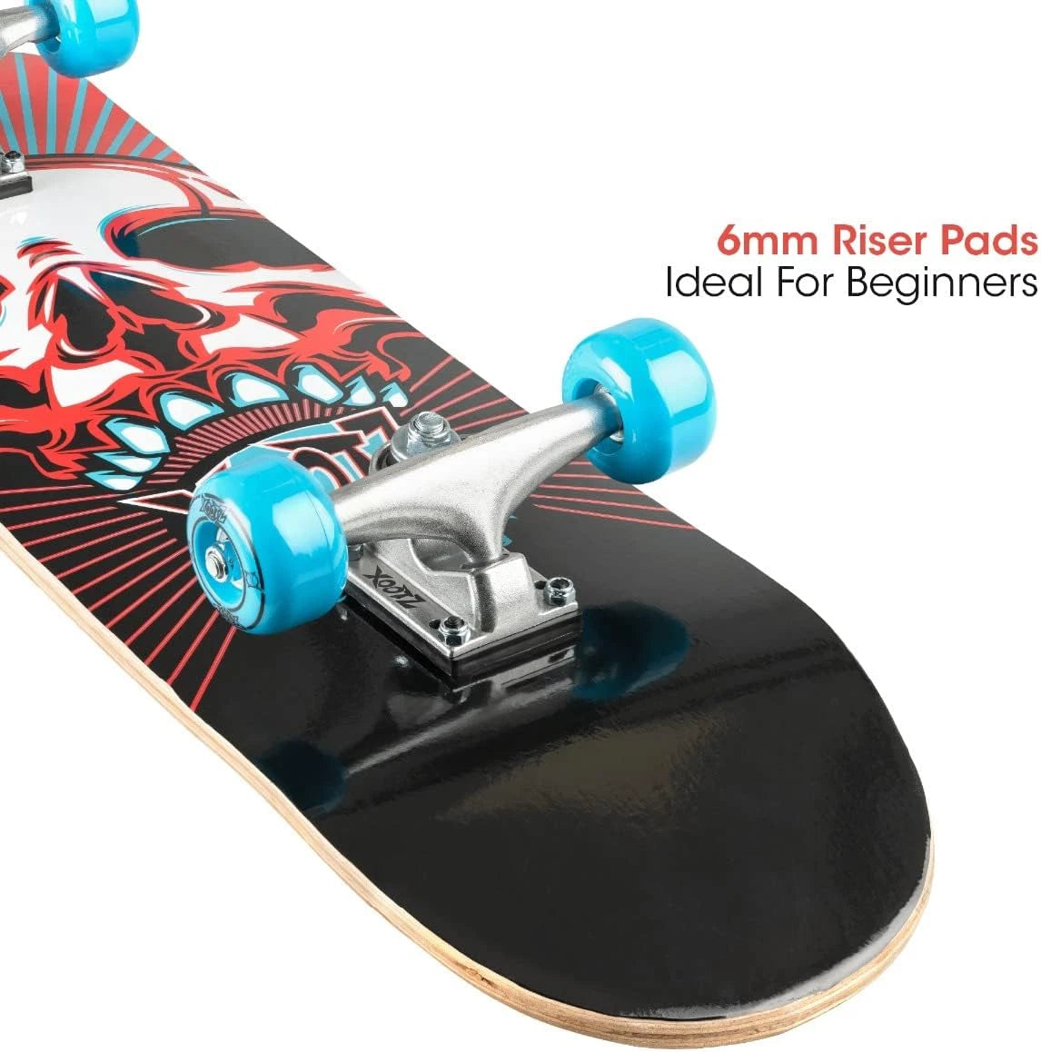 Xoo Doublekick 31" Skateboard Skull