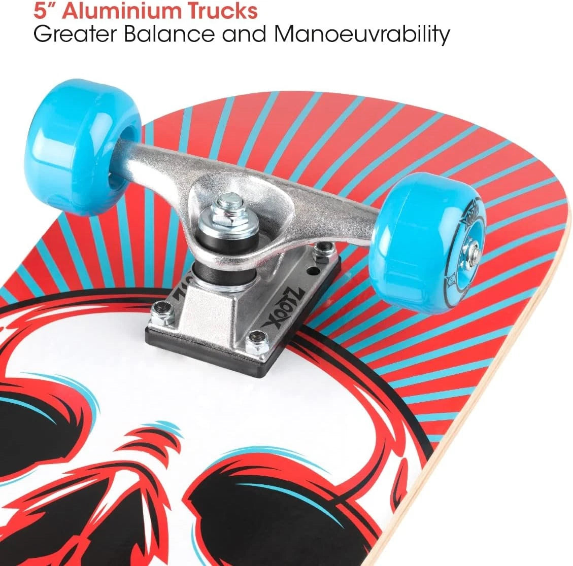 Xoo Doublekick 31" Skateboard Skull