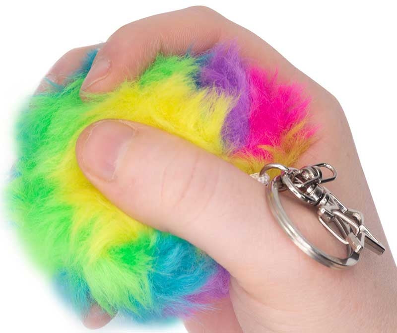 Scrunchems Furry Squish Ball Keychain