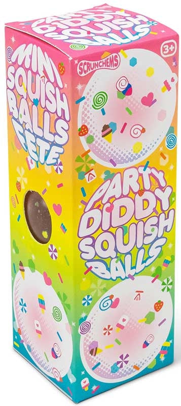 Scrunchems Party Diddy Squish Balls 3Pk