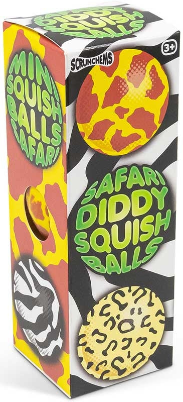 Scrunchems Safari Diddy Squish Balls 3Pk