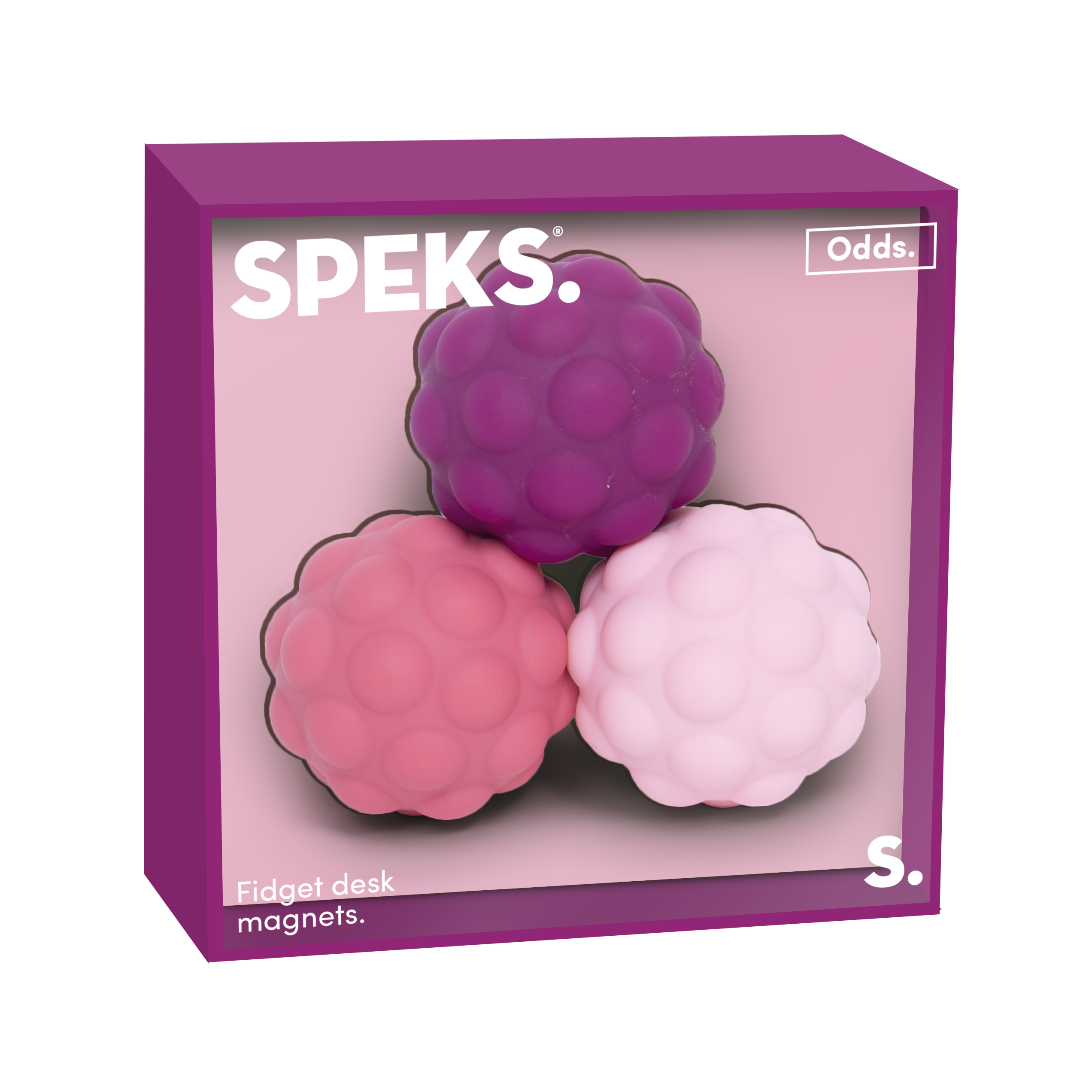 Speks ODDS Purple Bumps Magnetic Silicone Fidget Toy 3 Pack