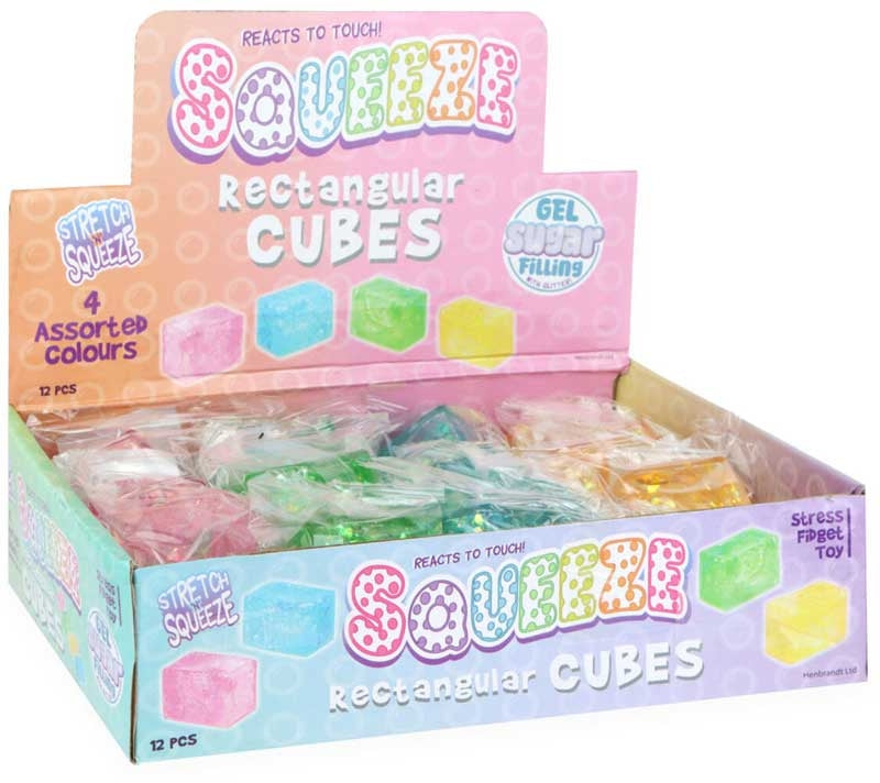 Sugar Maltose Sparkle Squeeze Cube Squishy 5cm