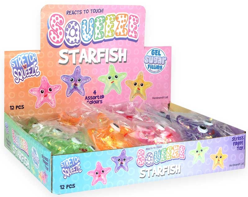 Sparkly Starfish Squeeze Toy with Sugar Maltose 10cm