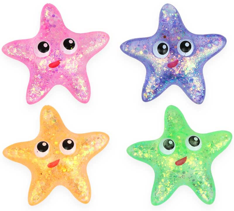 Sparkly Starfish Squeeze Toy with Sugar Maltose 10cm