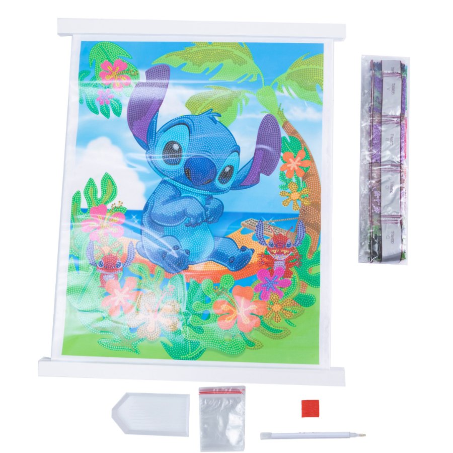 Disney Stitch, 35x45cm Crystal Art Scroll