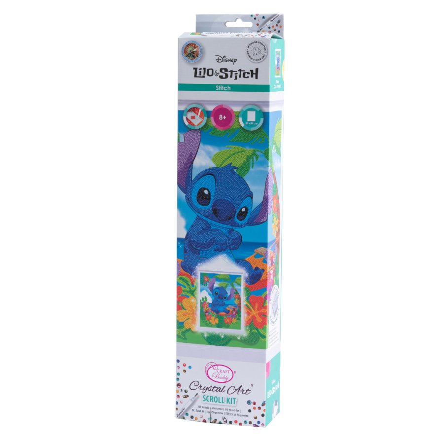 Disney Stitch, 35x45cm Crystal Art Scroll