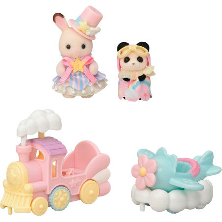 Sylvanian Families Amusement Park Ride Set - Plane & Train