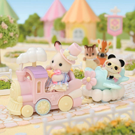 Sylvanian Families Amusement Park Ride Set - Plane & Train