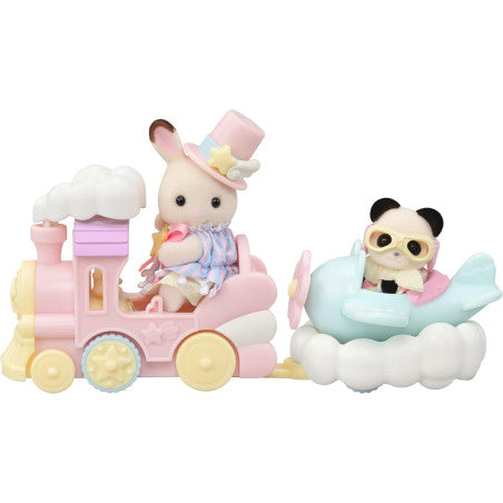 Sylvanian Families Amusement Park Ride Set - Plane & Train