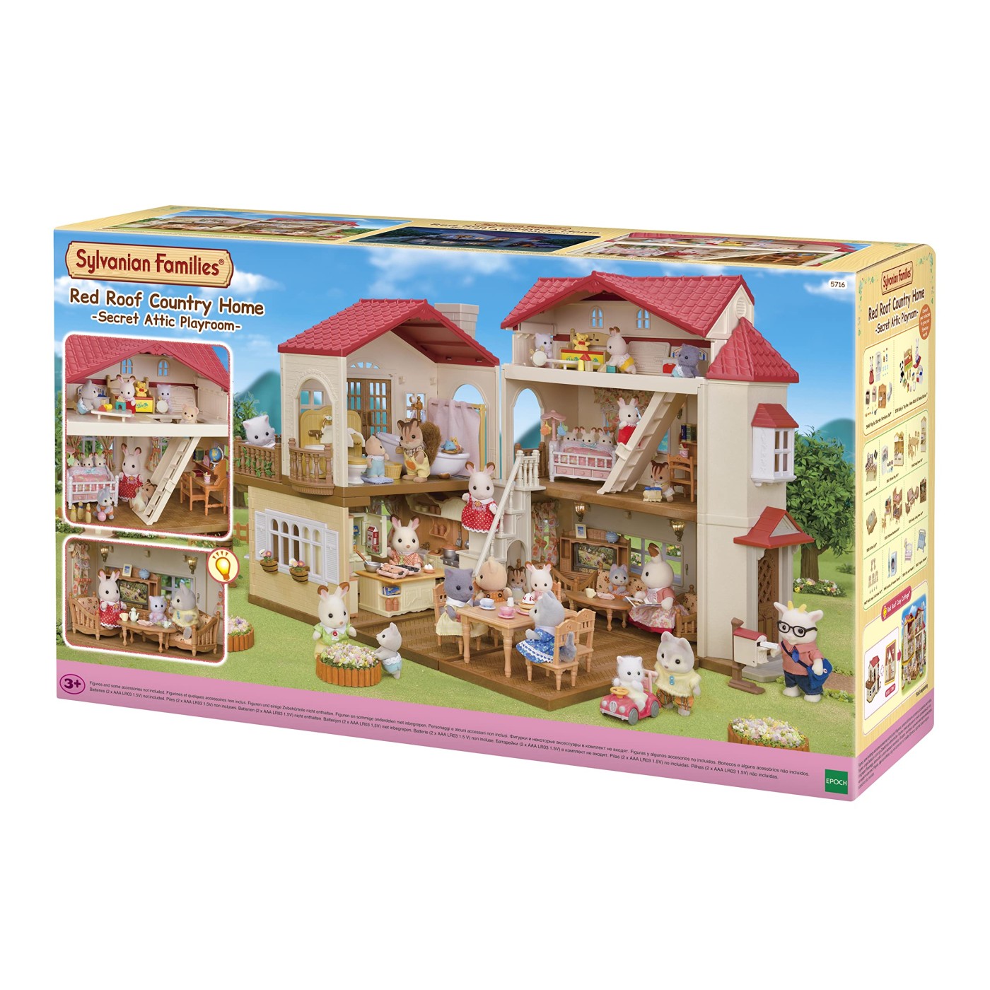 Sylvanian Families Red Roof Country Home - Secret Attic Playroom