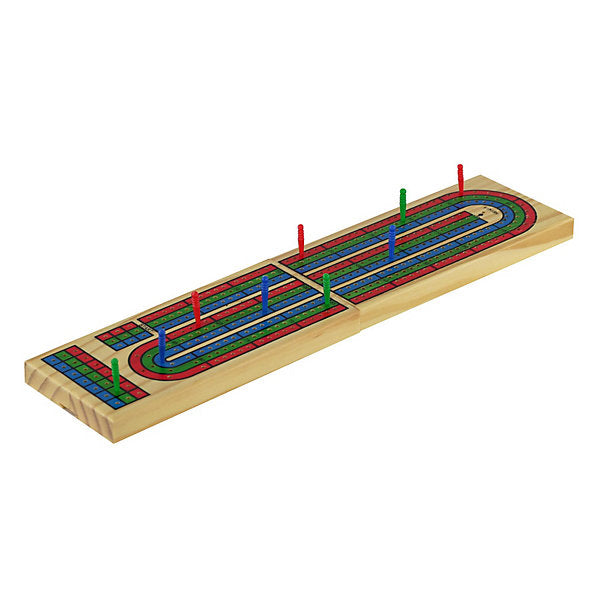 M.Y Solid Wood Cribbage Board and Playing Cards Game Set