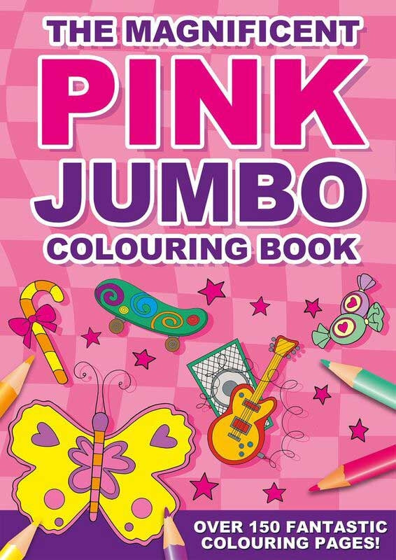The Magnificent Pink Jumbo Colouring Book