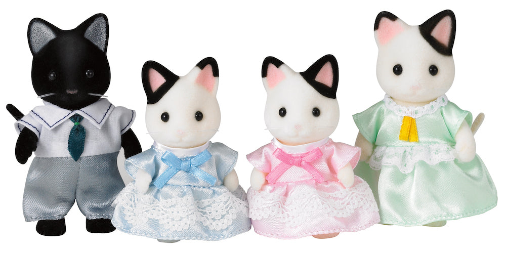 Sylvanian Families Tuxedo Cat Family