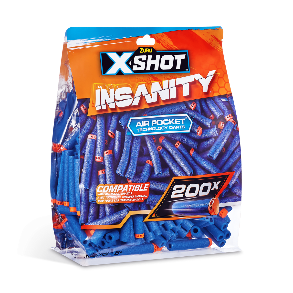 Xshot Insanity 200 Pack Refill Darts Foilbag