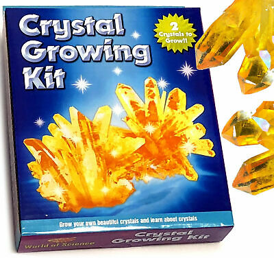 CRYSTAL GROWING KIT WORLD OF SCIENCE KIDS CHILDRENS EDUCATIONAL SET FUN TY9521 