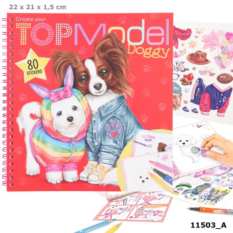 Sticker Book 10190 TOP MODEL Create Your Doggy Colouring 
